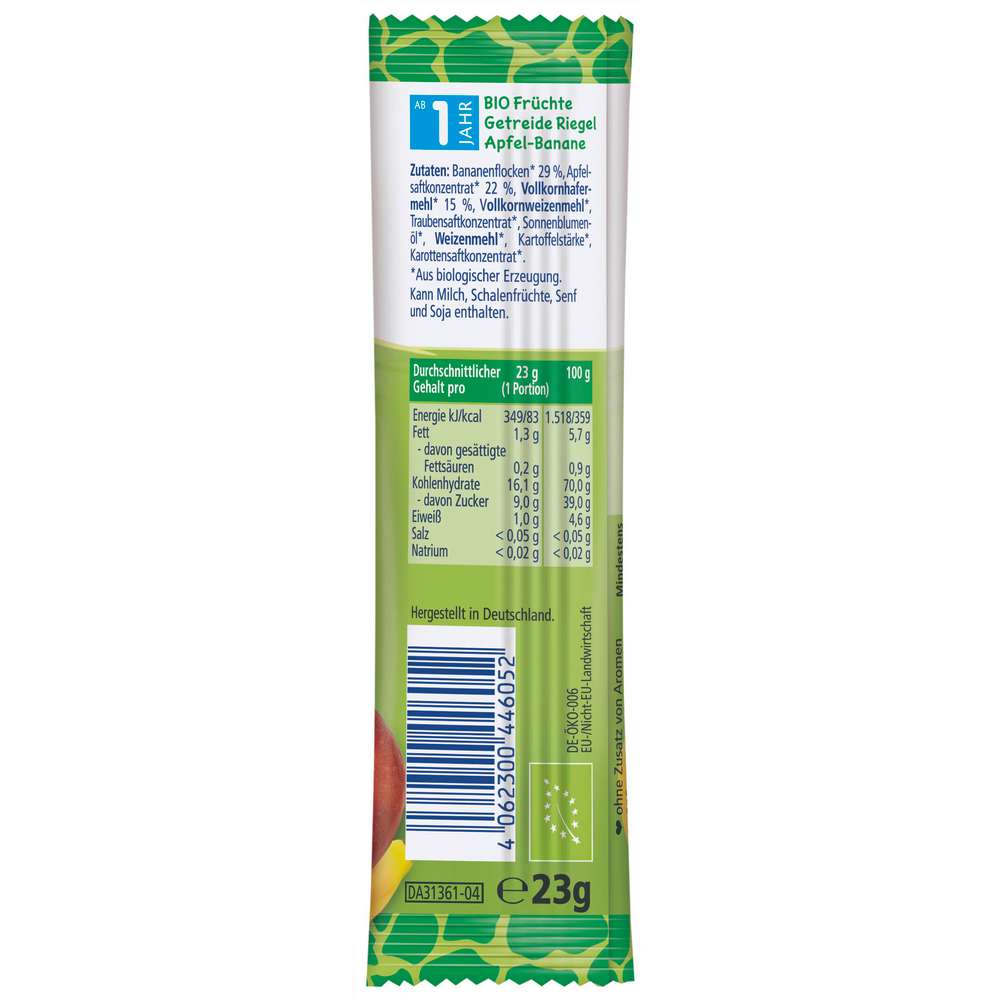 Produktabbildung Hipp Frucht-Riegel, Apfel/Banane/Hafer