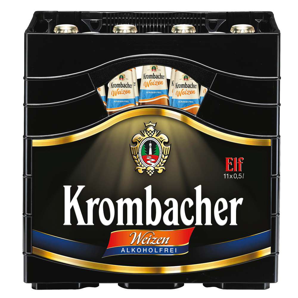 Produktabbildung Krombacher Weizenbier, alkoholfrei (11x 0,500 Liter)