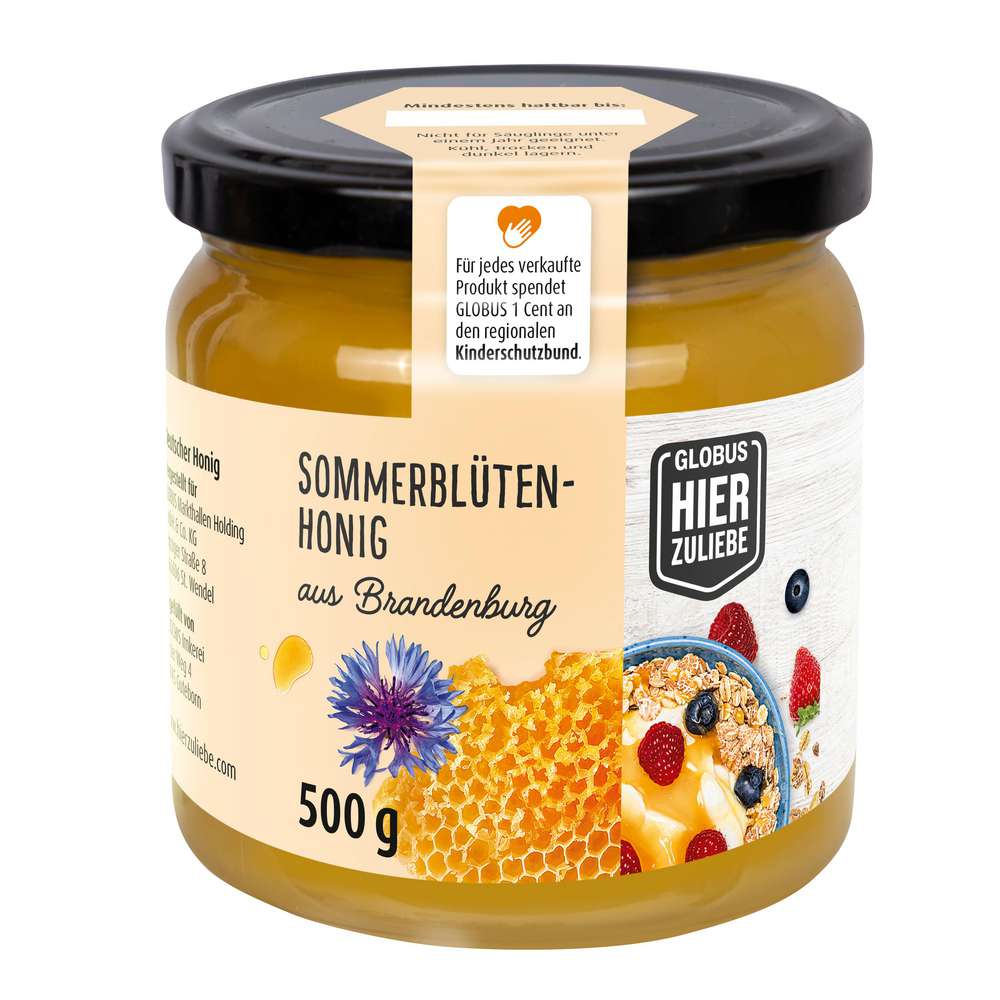 Produktabbildung GLOBUS HierZuliebe Sommerblütenhonig aus Brandenburg