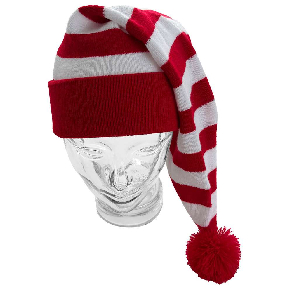 Produktabbildung keine Marke Zipfelmütze, gestrickt, rot-weiss