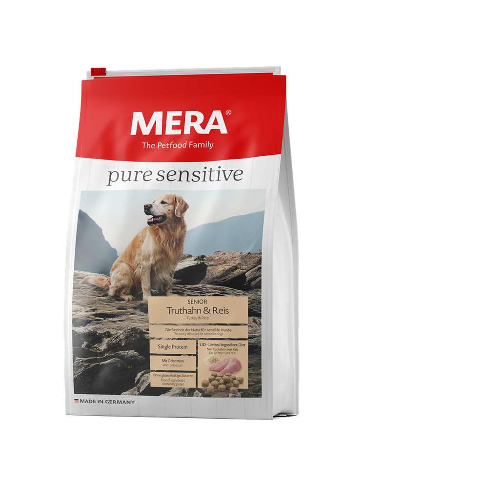 Produktabbildung Mera Hunde-Trockenfutter pure sensitive, senior, Truthahn/Reis