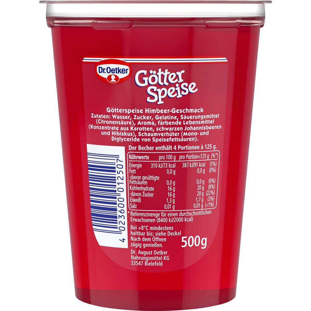 Produktabbildung Dr. Oetker Götterspeise XXL, Himbeere