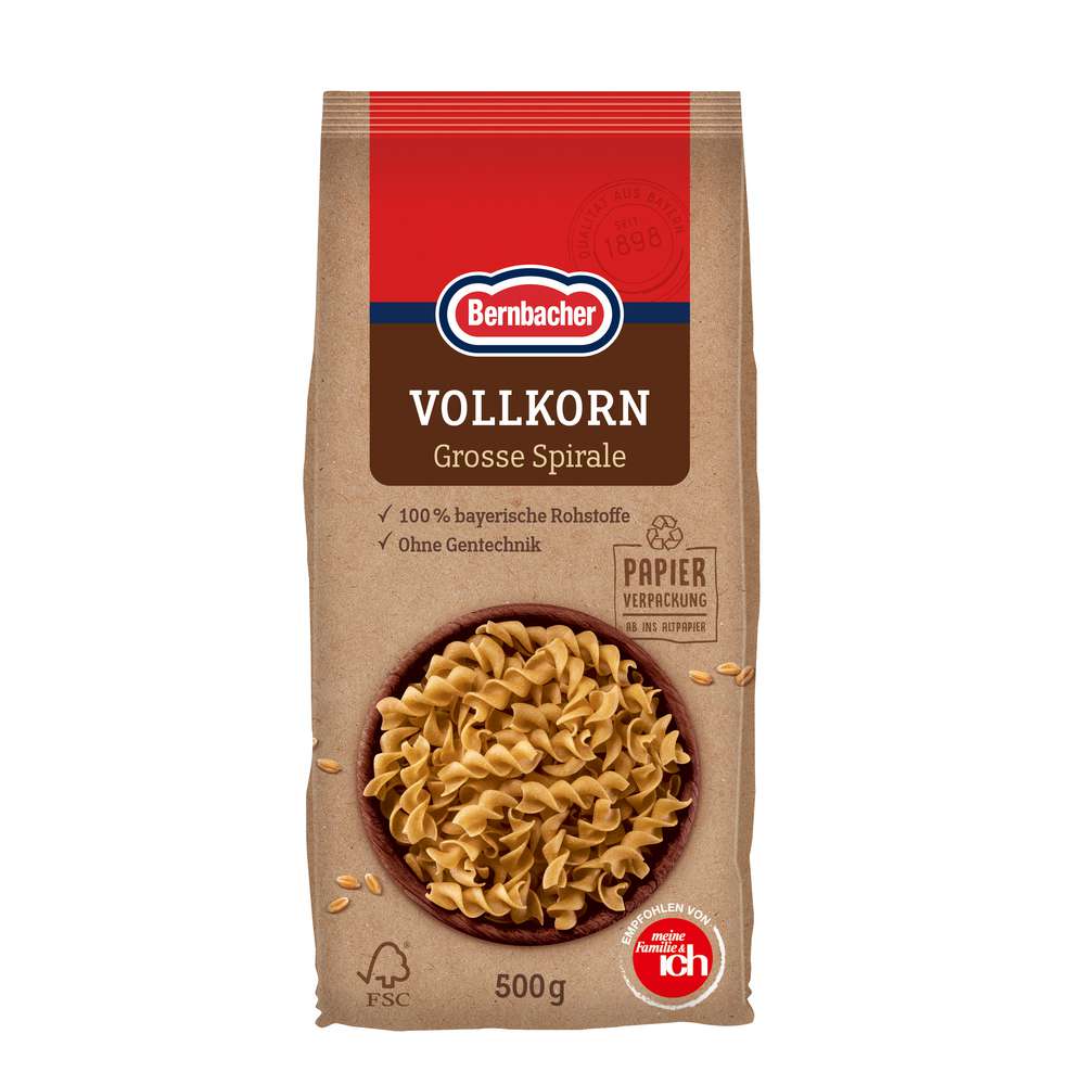 Produktabbildung Bernbacher Vollkornnudeln Große Spirale