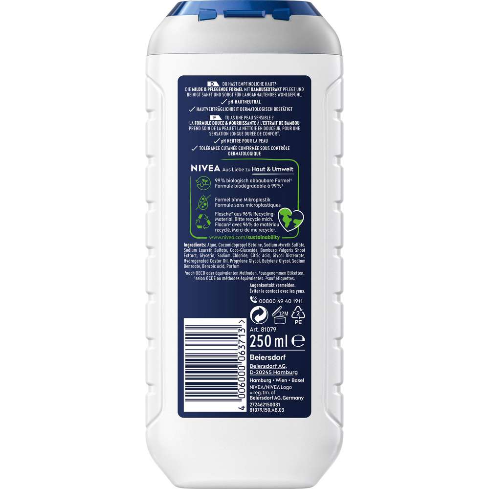 Produktabbildung Nivea Duschgel, Men Sensitive 3in1