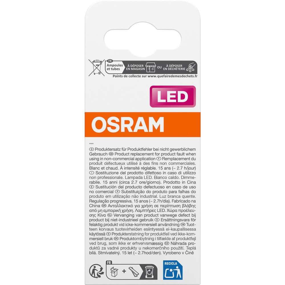 Produktabbildung Osram LED-Birne E14 dimmbar, warm White
