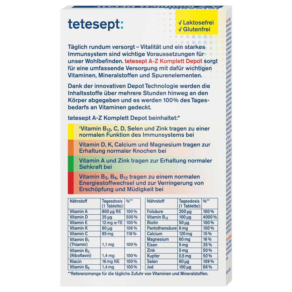 Produktabbildung tetesept Langzeit-Vitamin-Komplex, A-Z Depot