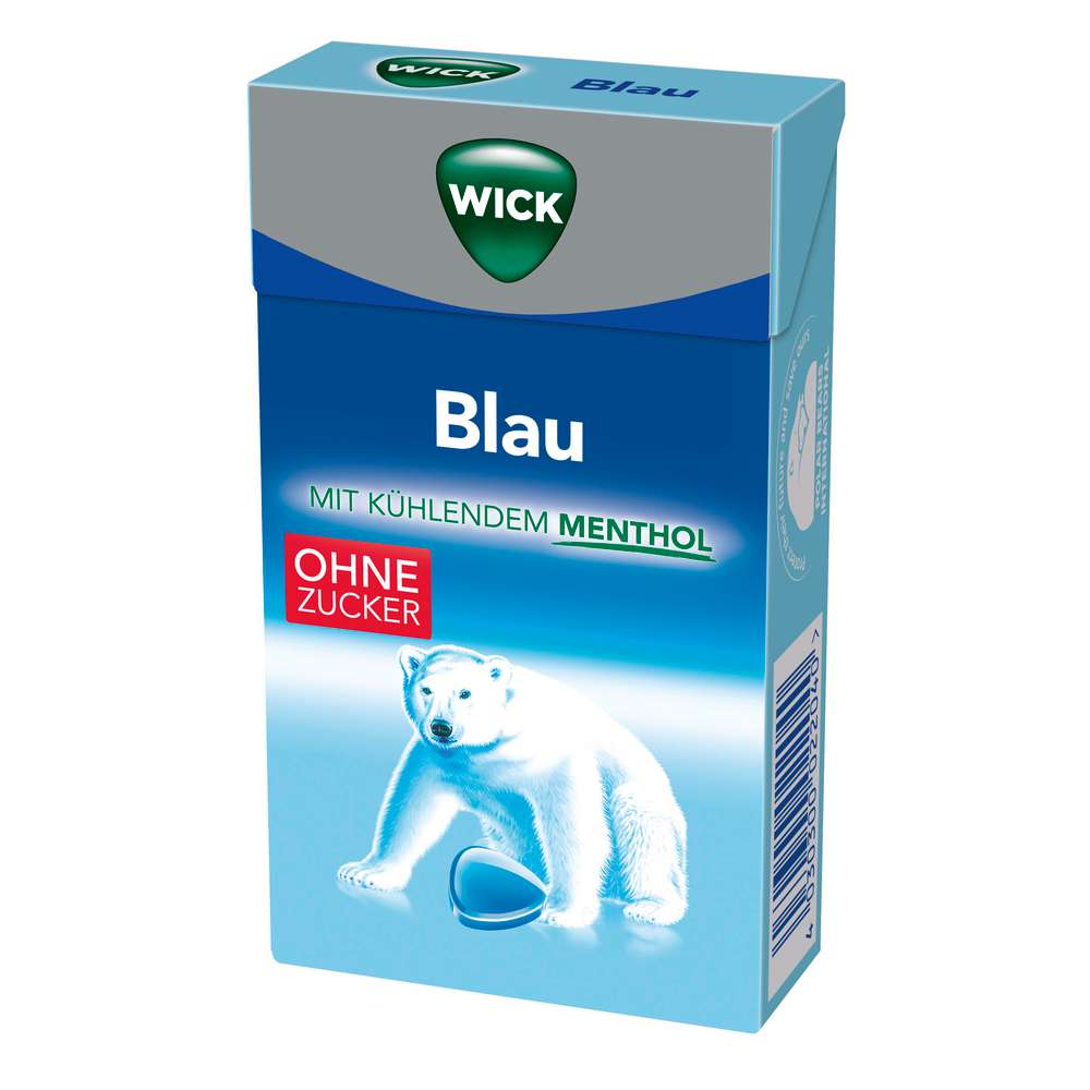 Produktabbildung Wick Bonbons Blau Menthol, ohne Zucker