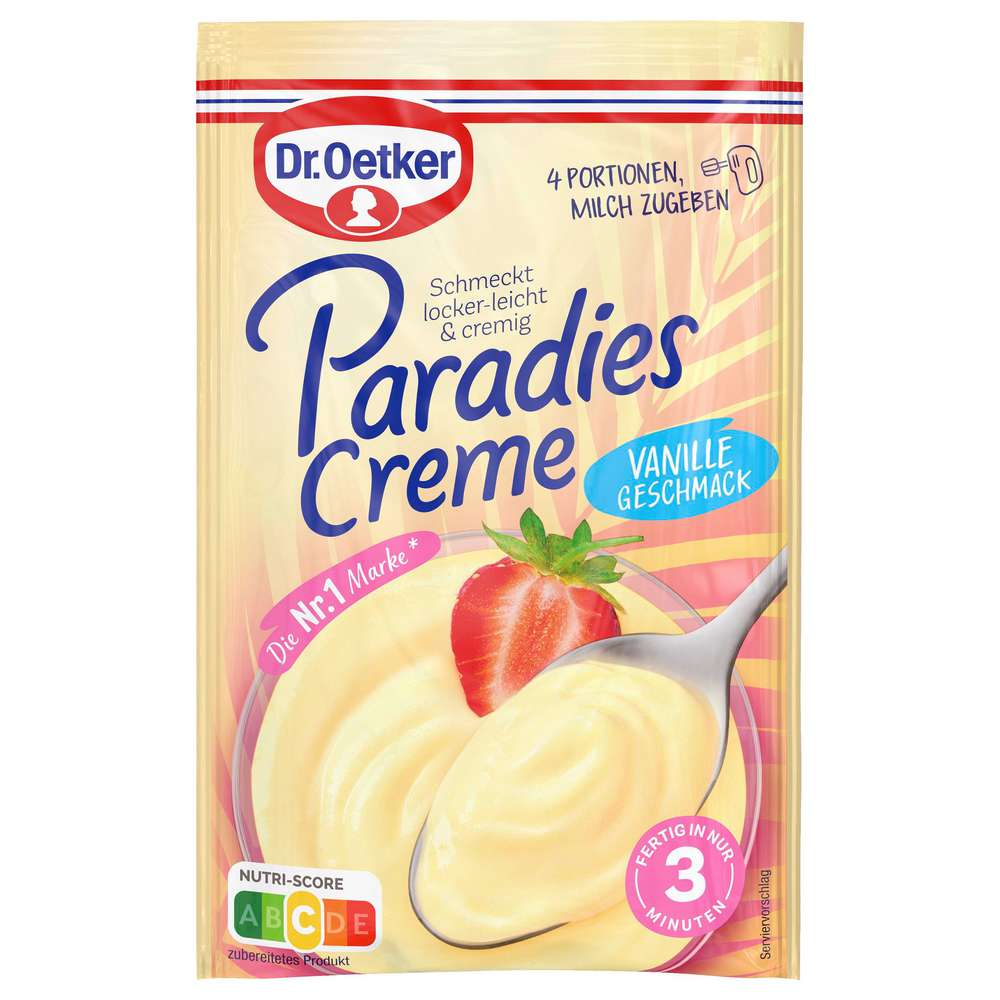 Produktabbildung Dr. Oetker Paradiescreme, Vanille