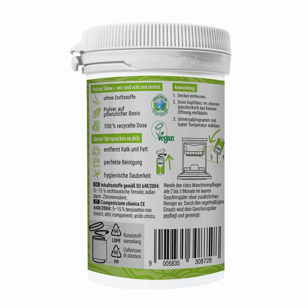 Produktabbildung claro Maschinenpfleger, Pulver-Konzentrat