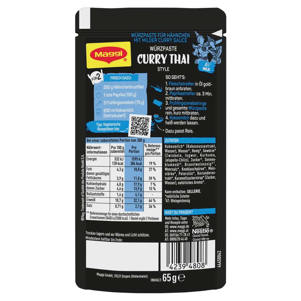 Produktabbildung Maggi Gewürzmischung Food Travel, Curry Thai