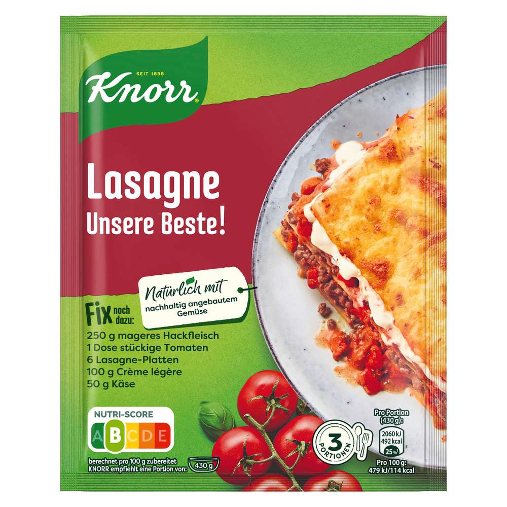 Produktabbildung Knorr Fix Würzmischung Lasagne Unsere Beste