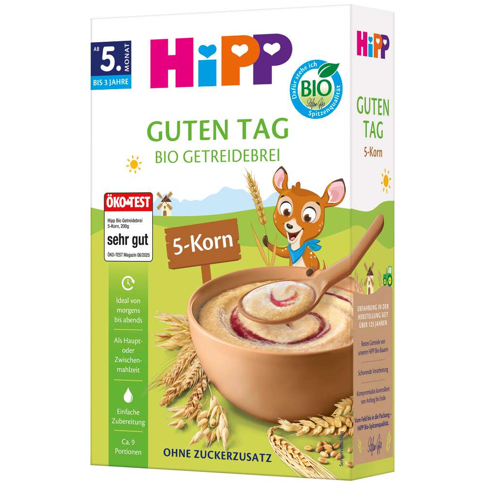 Produktabbildung Hipp Bio Getreidebrei Fünf Korn, ungesüßt