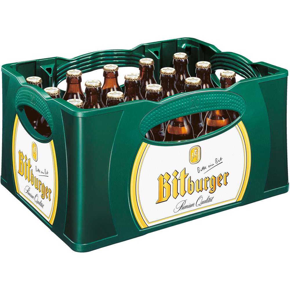 Produktabbildung Bitburger Premium Pilsener Bier Stubbi, 4,8% (20x 0,330 Liter)