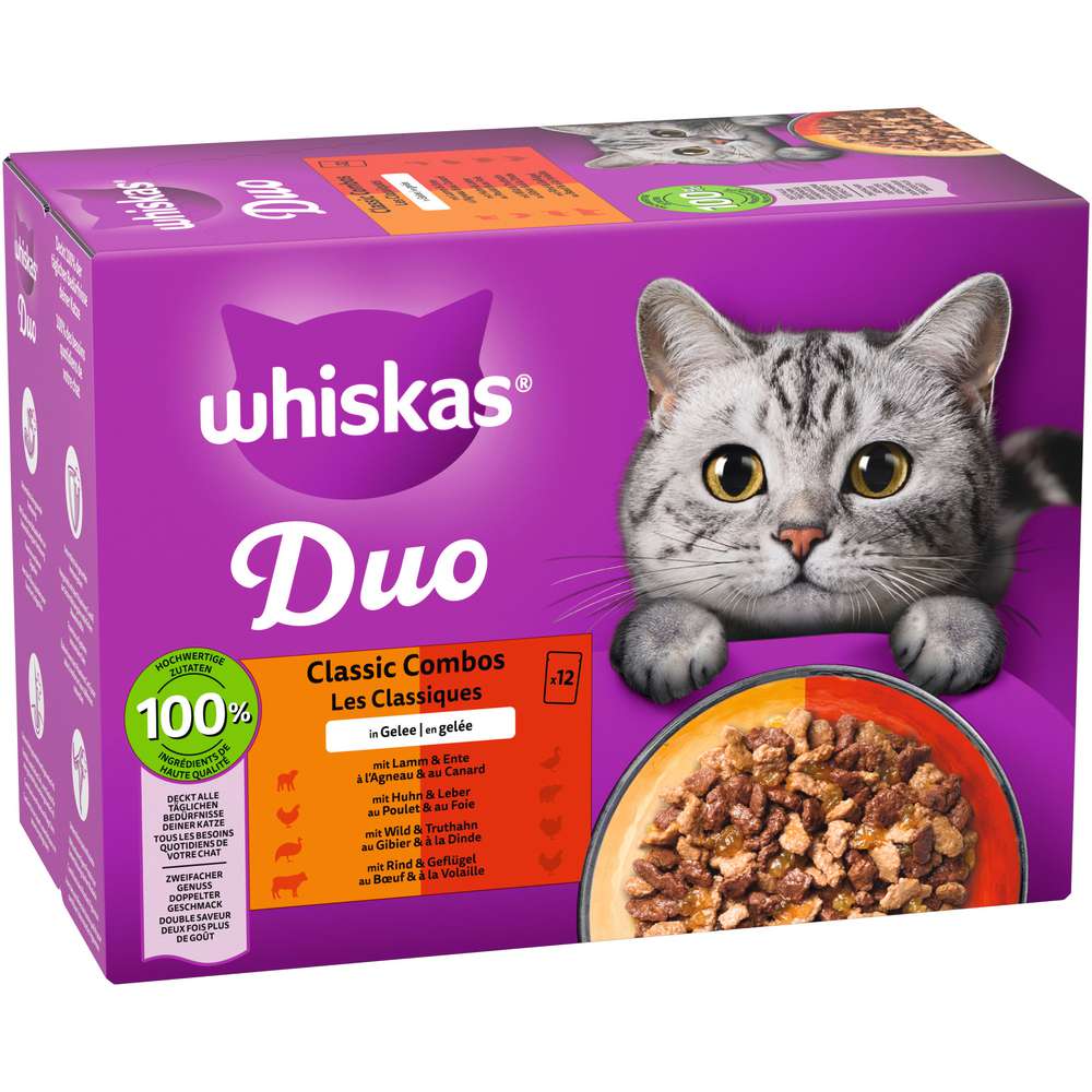 Produktabbildung Whiskas Katzen-Nassfutter, Duo Classic Combos