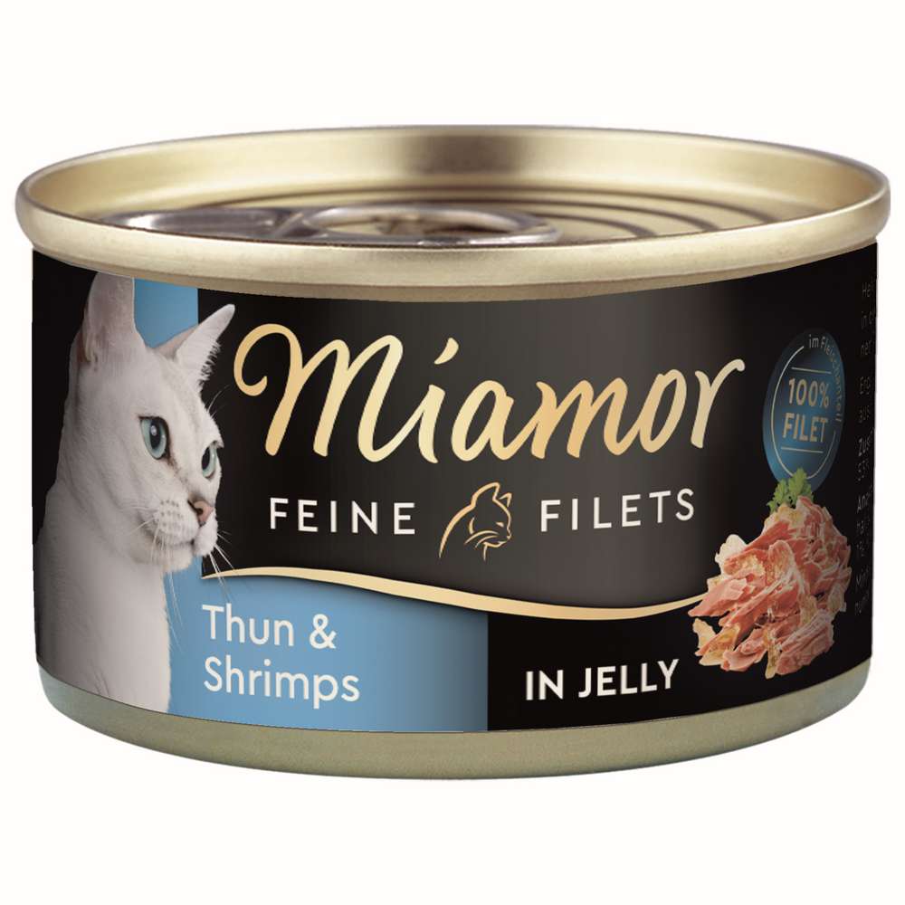 Produktabbildung Miamor Katzen-Nassfutter Feine Filets, Thunfisch/Shrimps