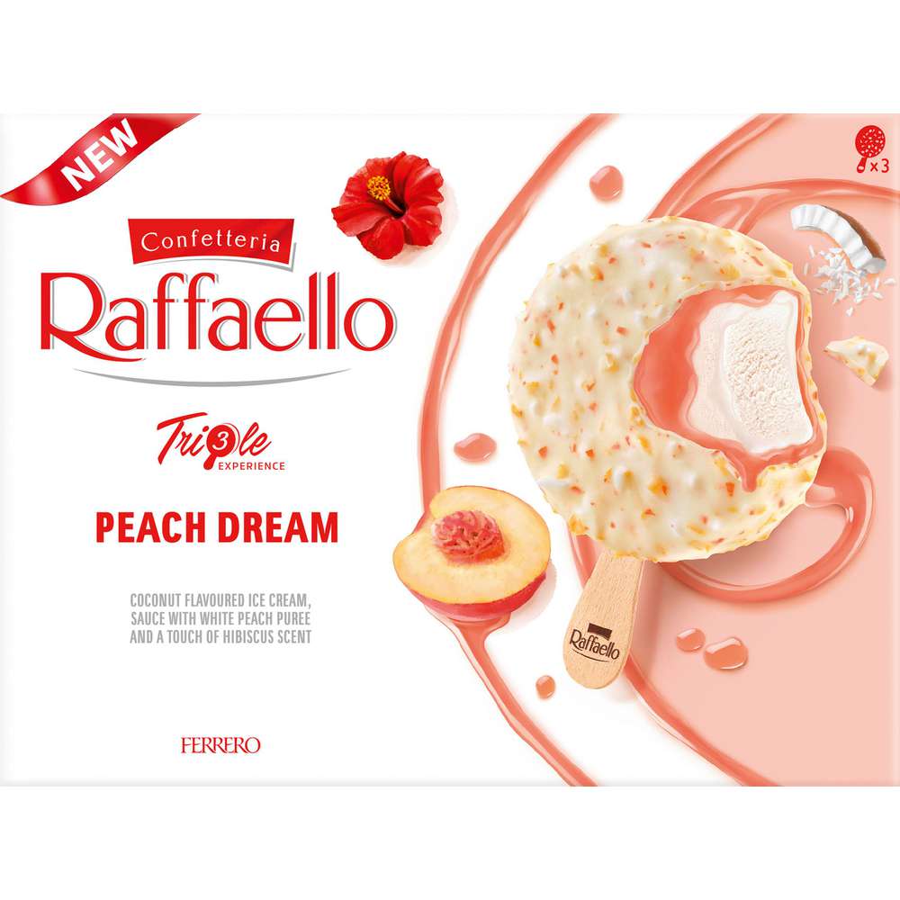 Produktabbildung Ferrero Stiel-Eis, Raffaello Peach Dream