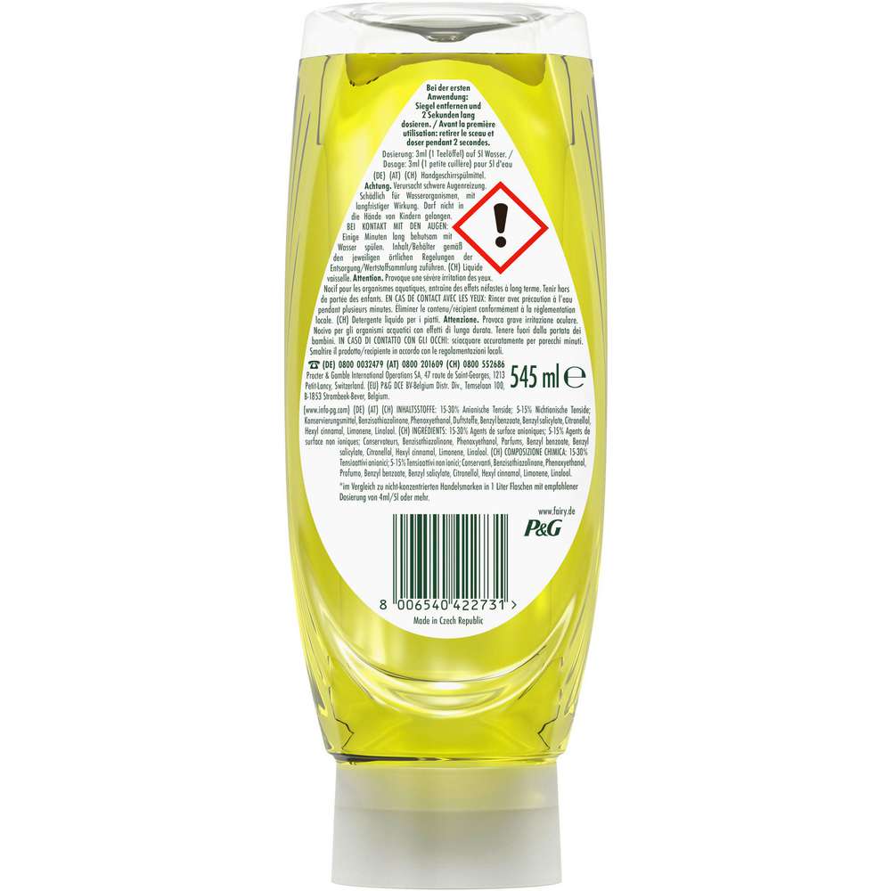 Produktabbildung Fairy Geschirrspülmittel Max Power, Zitrone