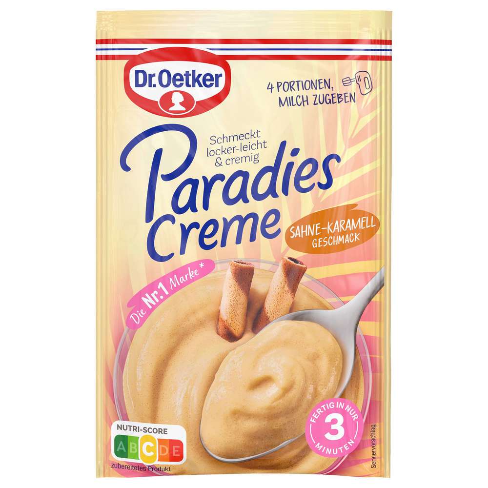 Produktabbildung Dr. Oetker Paradiescreme, Sahne-Karamell
