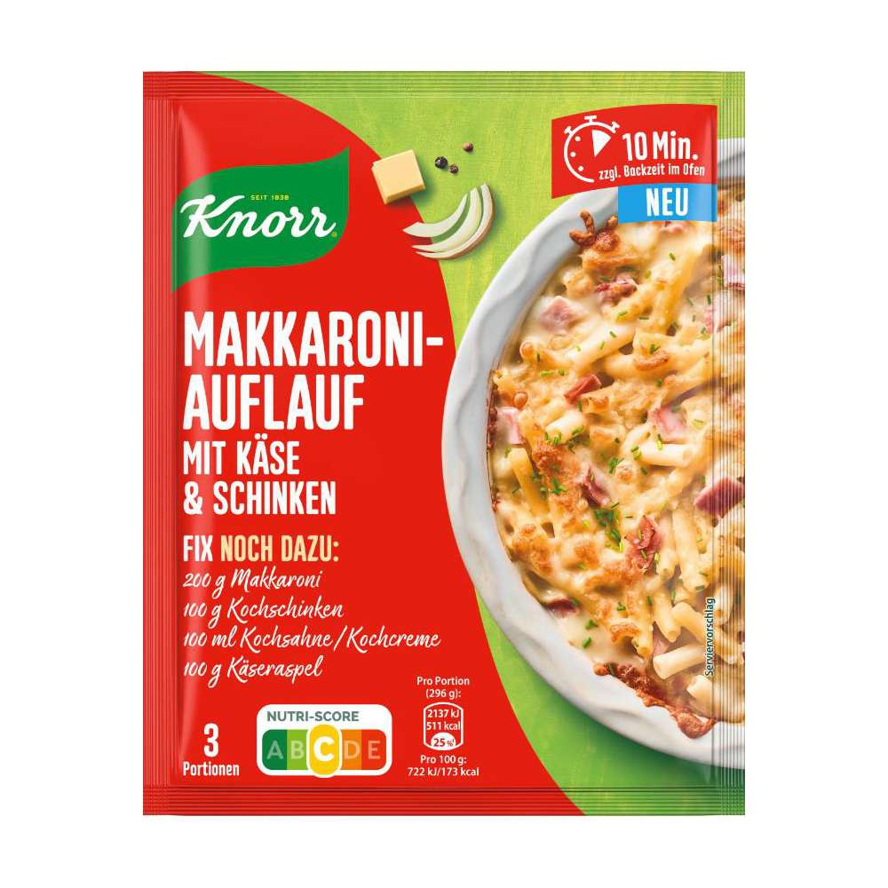 Produktabbildung Knorr Fix-Würzmischung, Makkaroni Auflauf