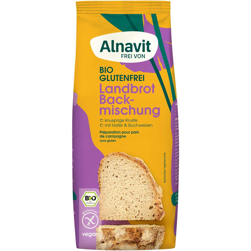 Produktabbildung Alnavit Bio Landbrot Backmischung, glutenfrei