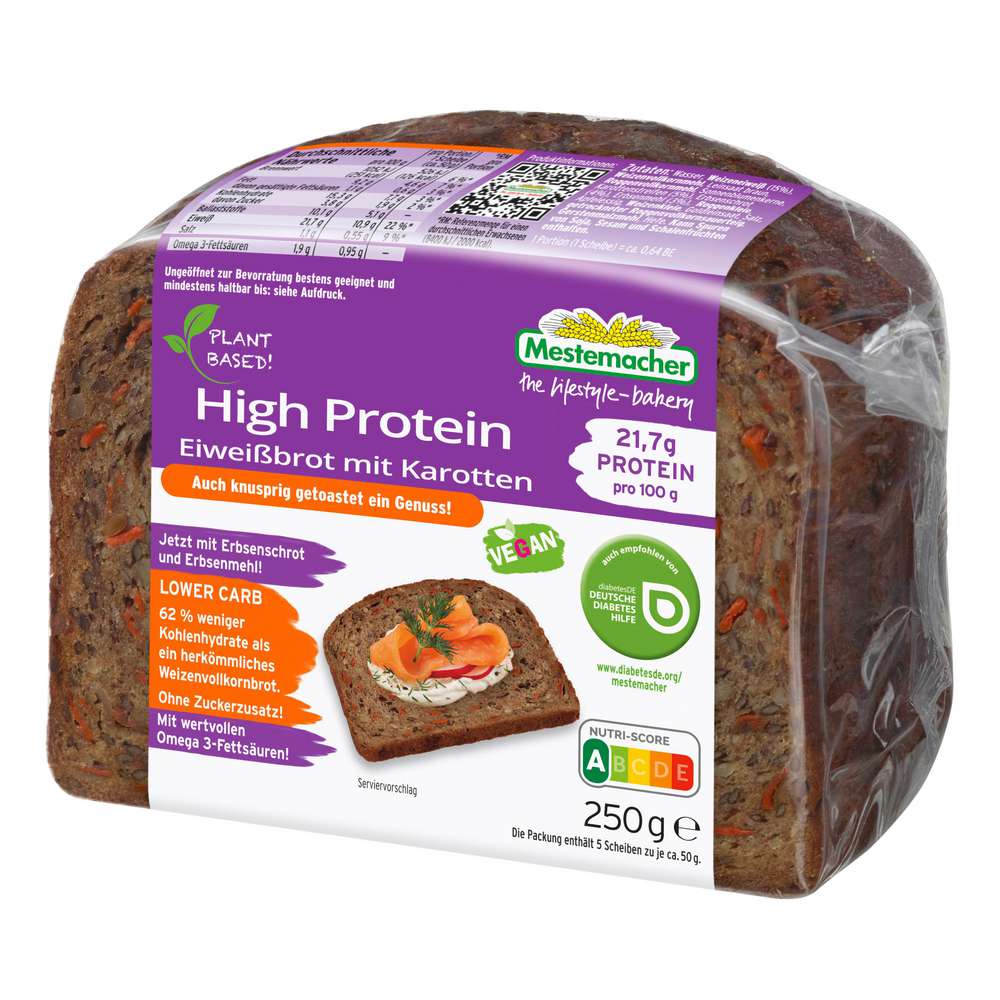 Produktabbildung Mestemacher Eiweißbrot, Karotten