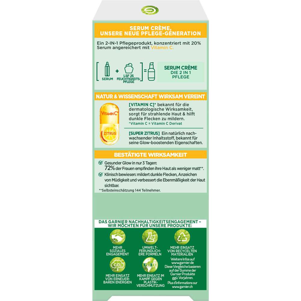 Produktabbildung Garnier Serum Creme Glow Booster