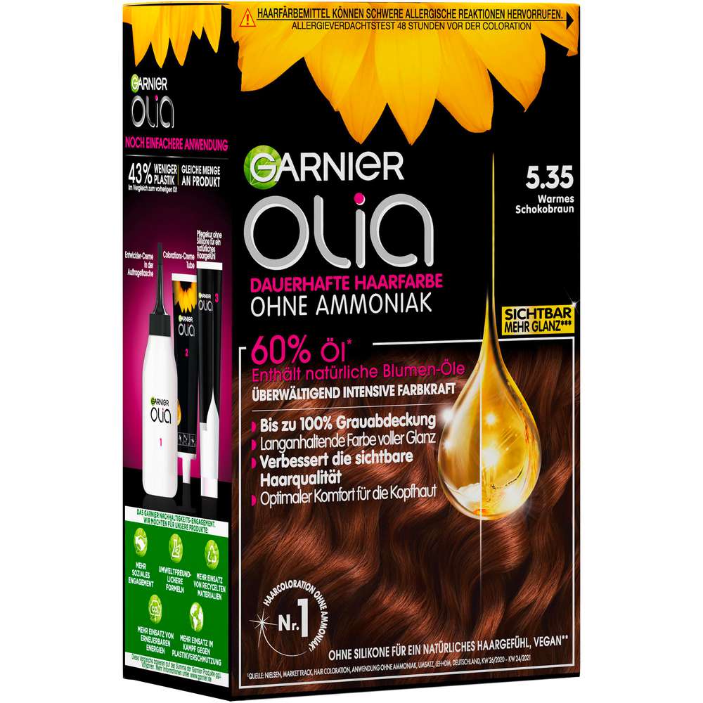 Produktabbildung Garnier Haarfarbe Olia, 5.35 Schokobraun