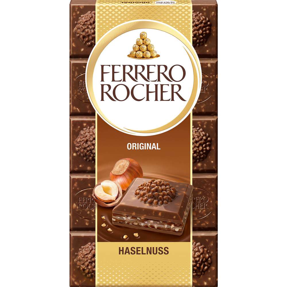 Produktabbildung Ferrero Rocher Tafelschokolade, Original, Haselnuss