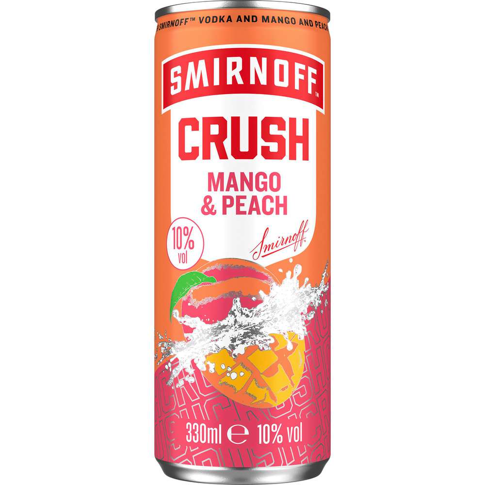 Produktabbildung Smirnoff Vodka Mixgetränk, Crush Mango & Peach, 10 %