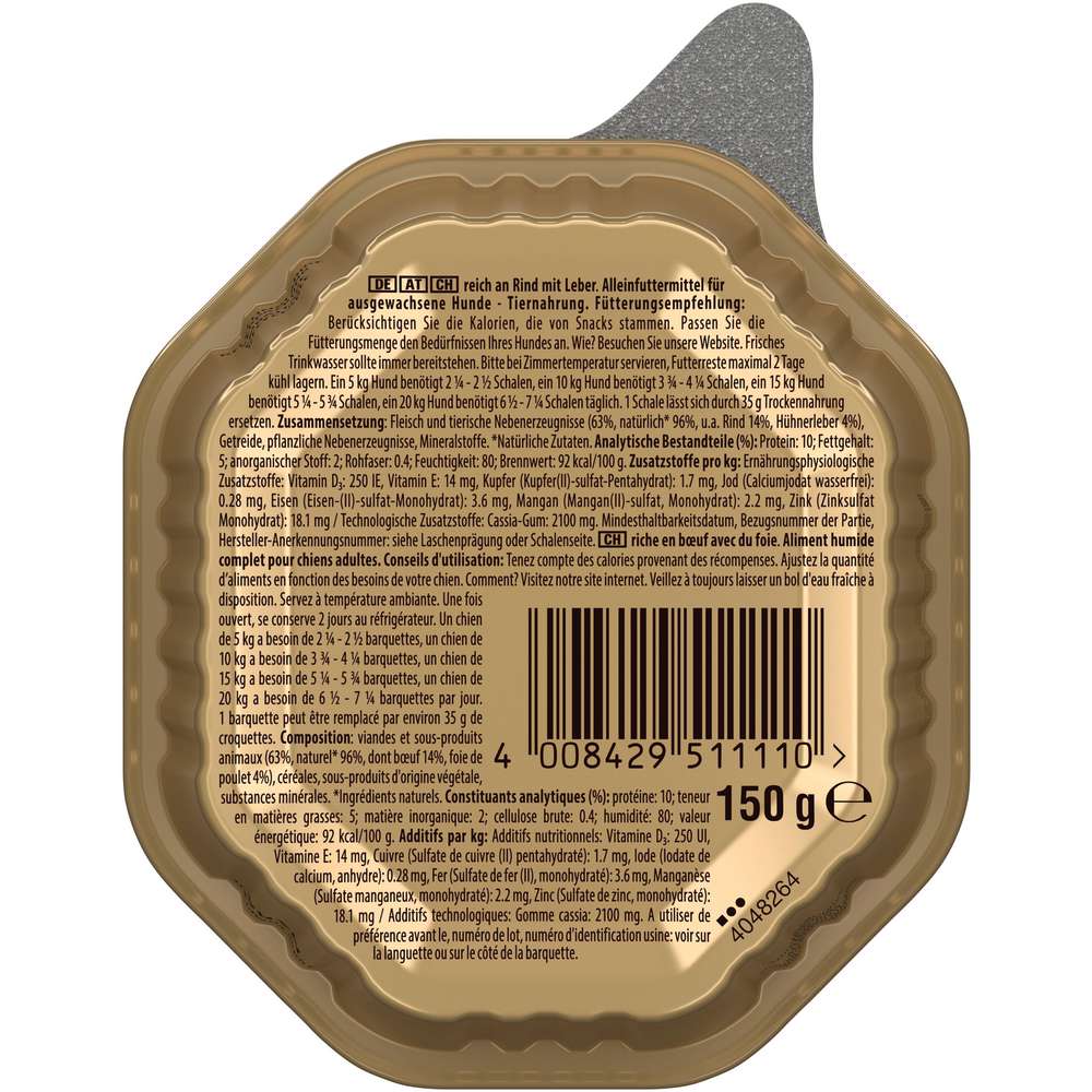 Produktabbildung Cesar Hunde-Nassfutter, Leber/Rind