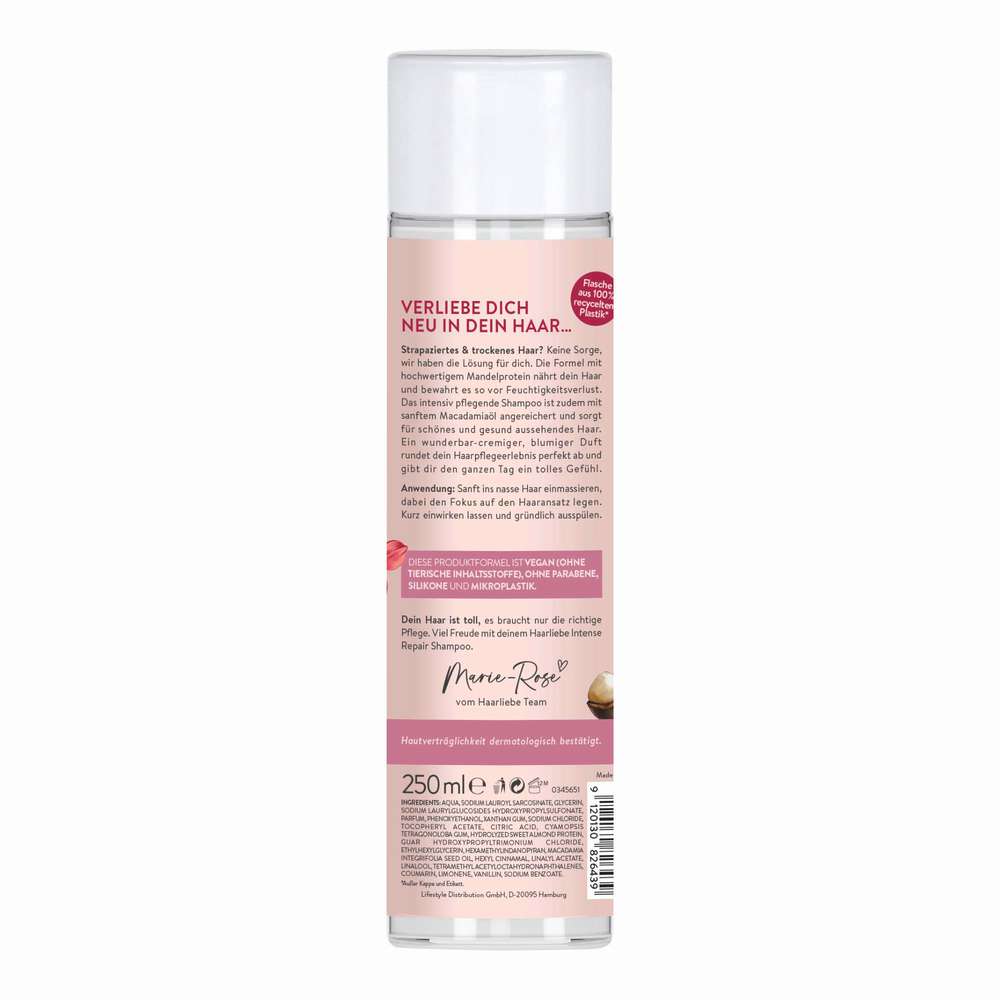 Produktabbildung Haarliebe Shampoo Intense Repair, Mandelprotein & Macadamiaöl