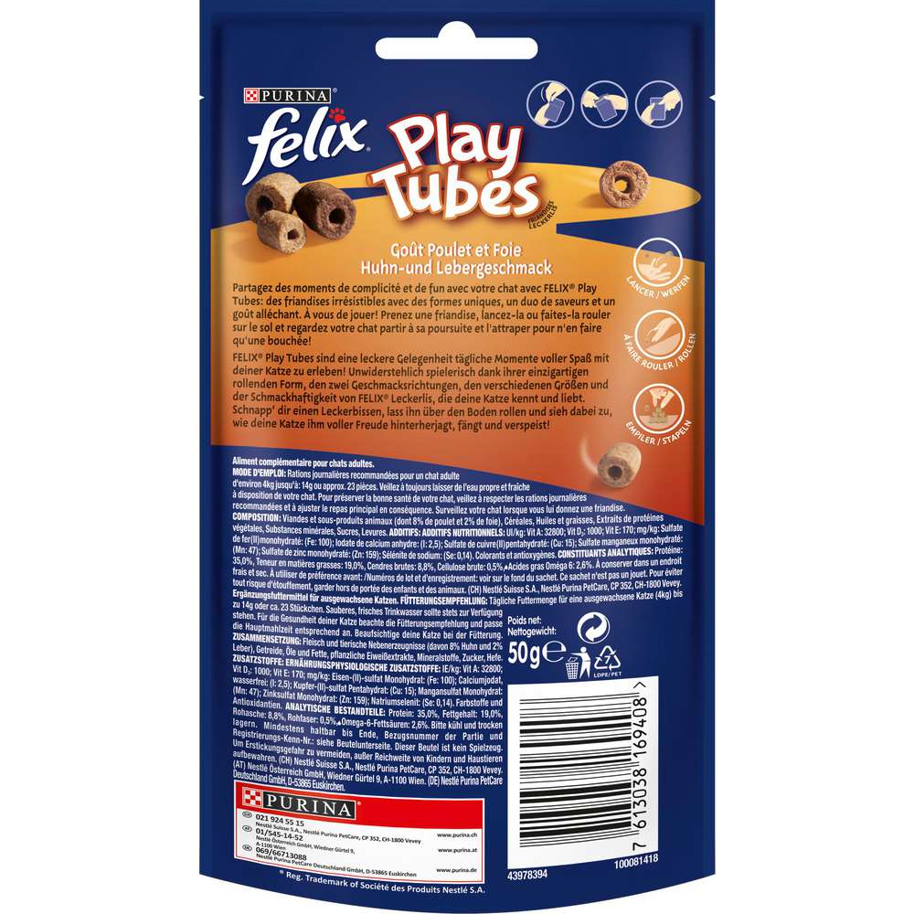 Produktabbildung Felix Katzen-Snack Tubes, Huhn/Leber