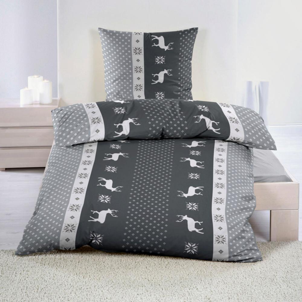 Produktabbildung keine Marke Flanell-Bettwäsche, je Garnitur