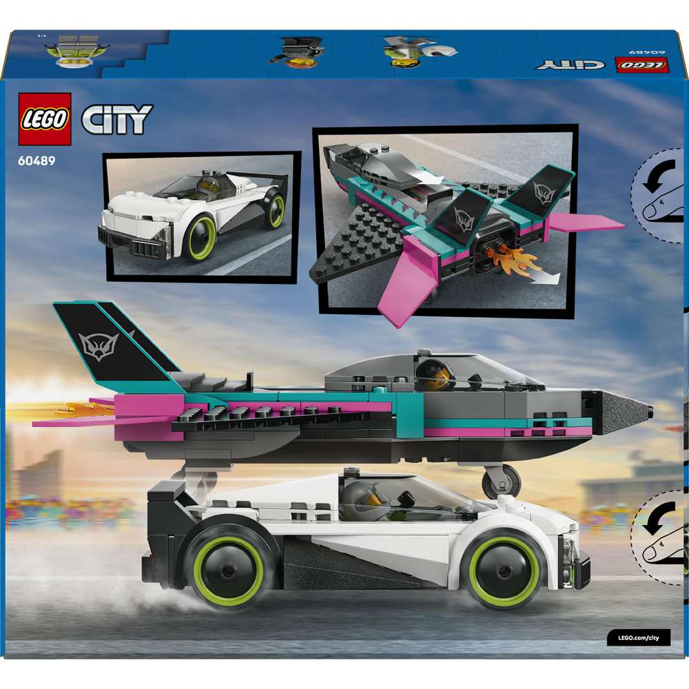 Produktabbildung Lego LEGO City Düsenflieger vs. Rennauto 60489