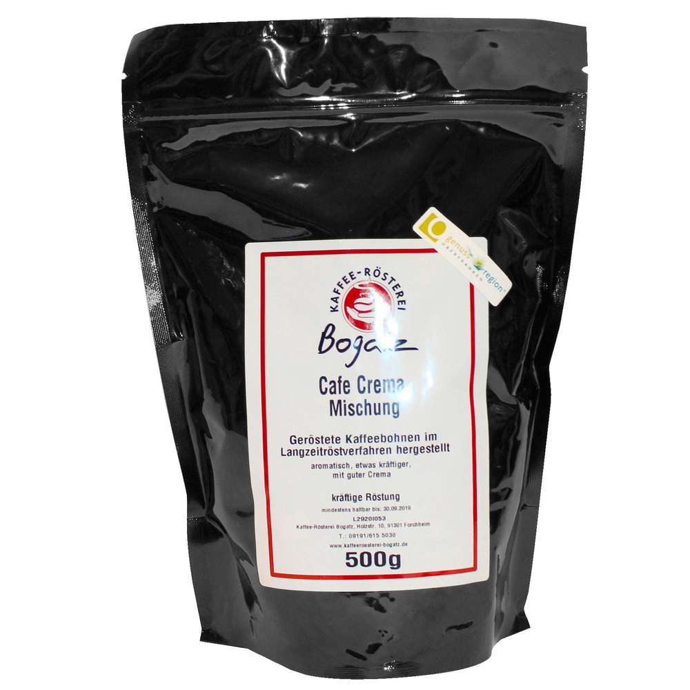 Produktabbildung Bogatz Kaffeerösterei Café Crema Mischung, ganze Bohne