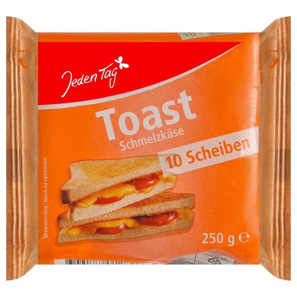 Produktabbildung Jeden Tag Schmelzkäsescheiben Toast