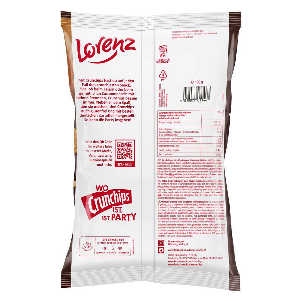 Produktabbildung Lorenz Crunchips Honey-BBQ-Style