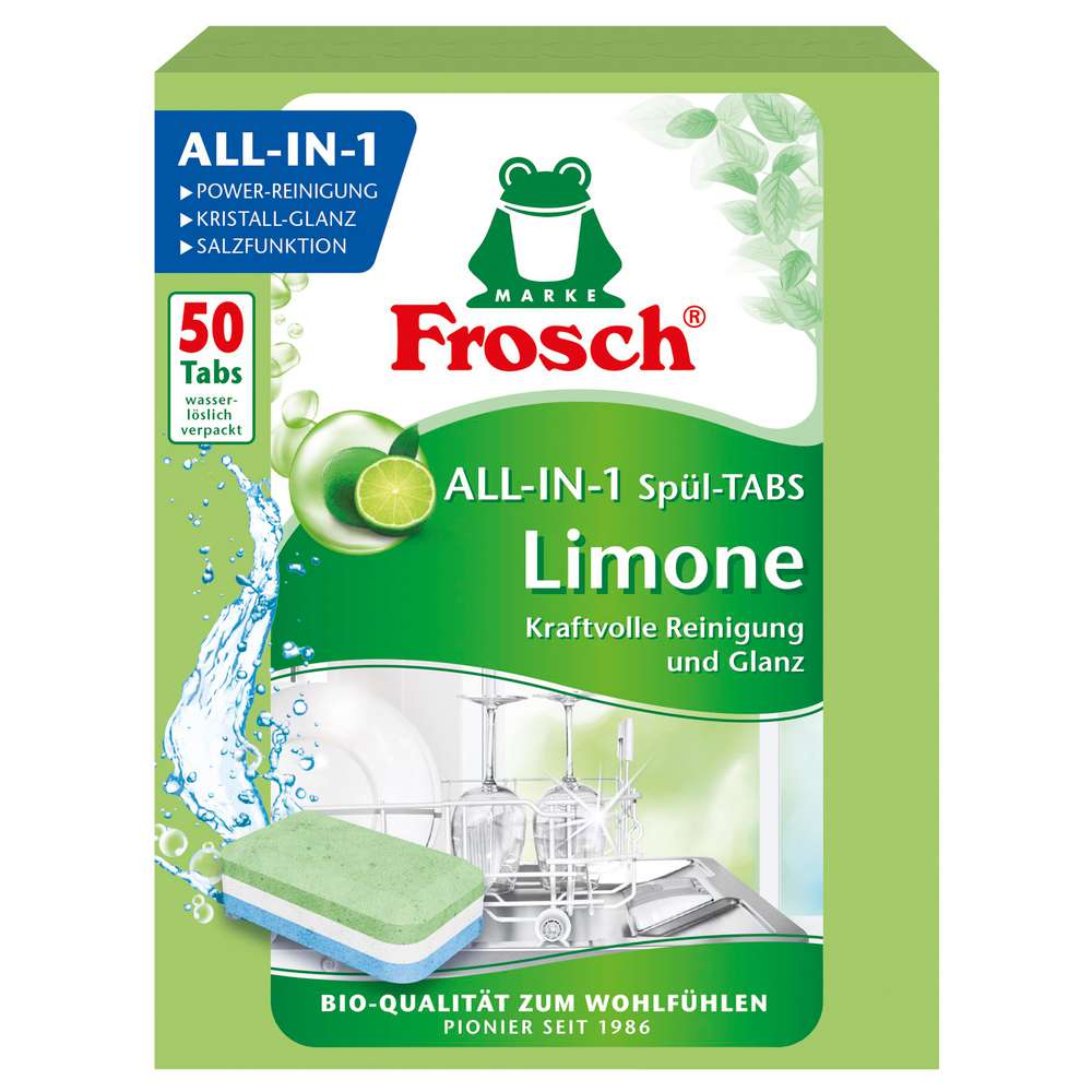 Produktabbildung Frosch Spülmaschinen-Tabs, All-in-1, Limone