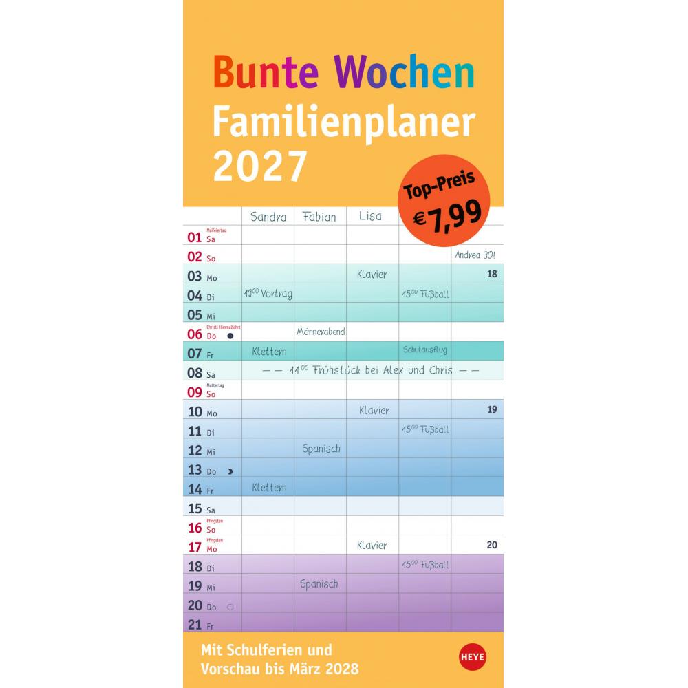 Produktabbildung keine Marke Familienplaner, ab