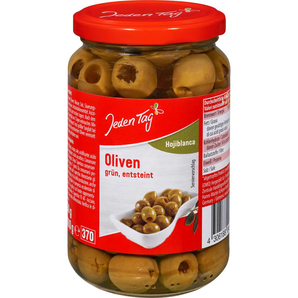 Produktabbildung Jeden Tag Grüne Oliven ohne Stein
