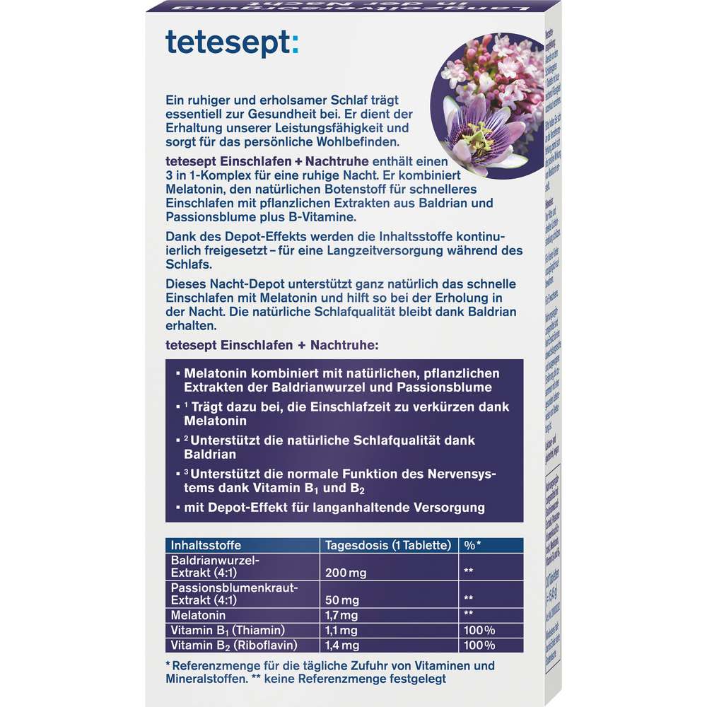 Produktabbildung tetesept Einschlafen & Nachtruhe Durchschlaf Depot