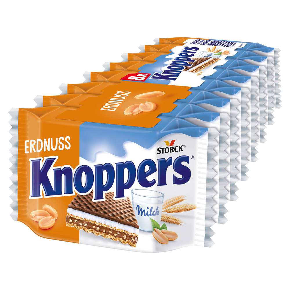 Produktabbildung Knoppers Schokolade Milch-Erdnuss-Schnitte 8er