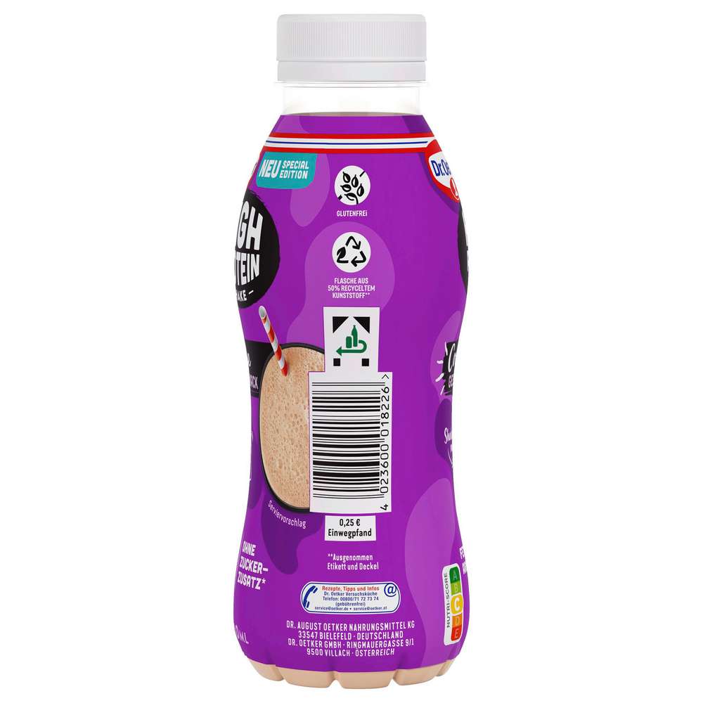 Produktabbildung Dr. Oetker High Protein Shake Cookie Geschmack