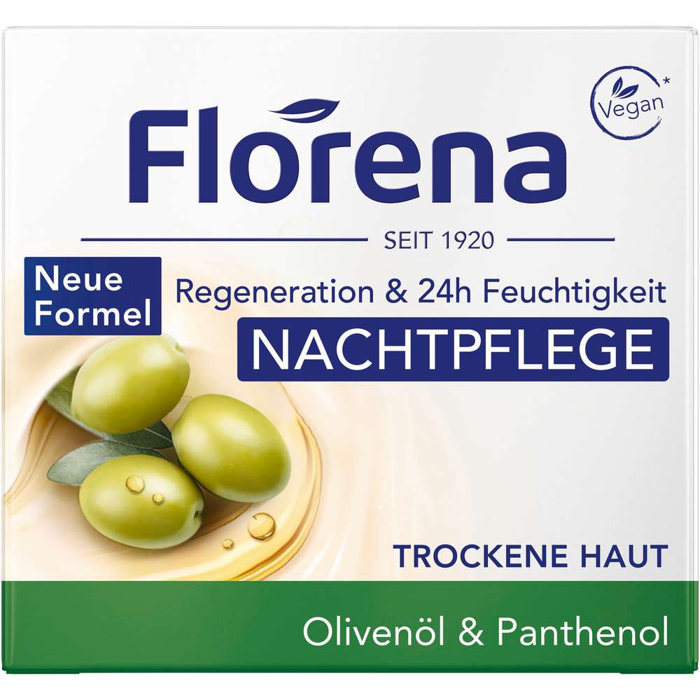 Produktabbildung Florena Nachtcreme Olivenöl & Panthenol 