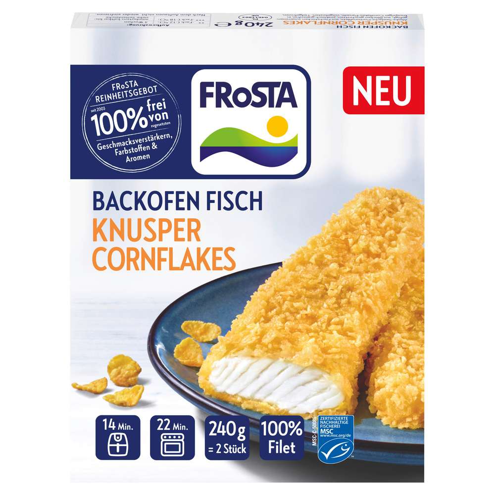 Produktabbildung Frosta Backofen Fisch Knusper Cornflakes, tiefgekühlt