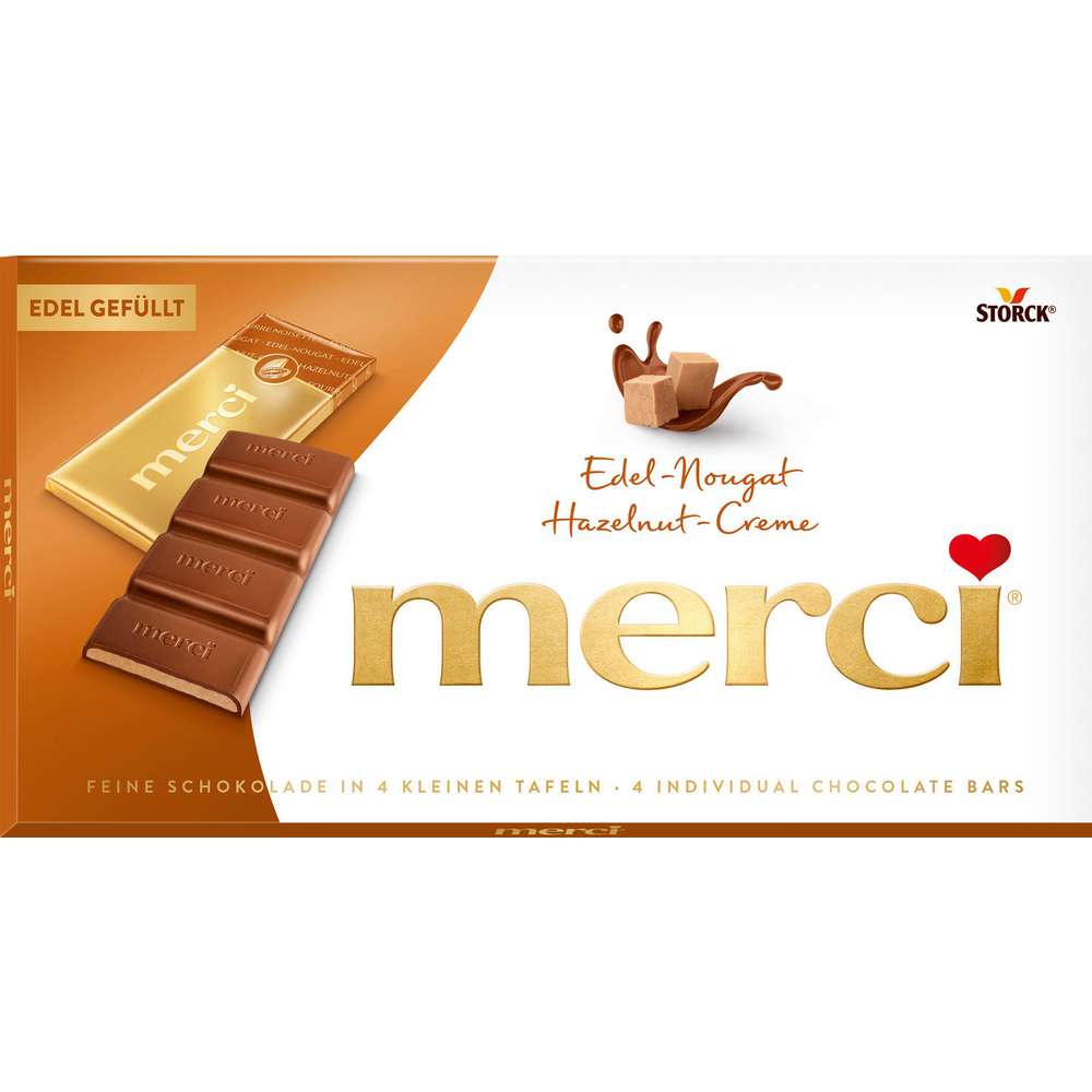 Produktabbildung Merci Tafelschokolade, Nougat