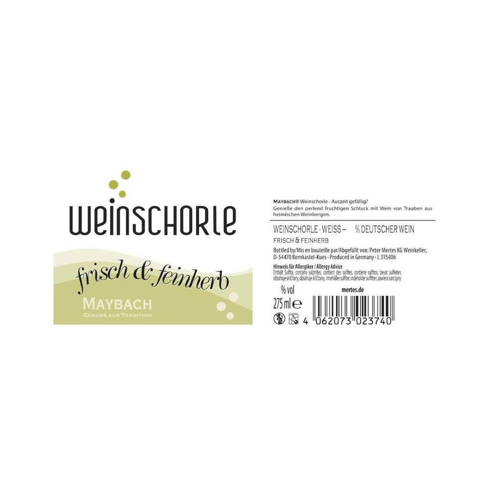 Produktabbildung Maybach Weinschorle weiß 