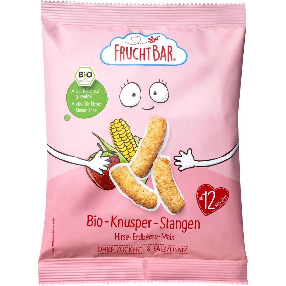 Produktabbildung Fruchtbar Bio-Knusper-Stangen, Hirse-Erdbeere-Mais