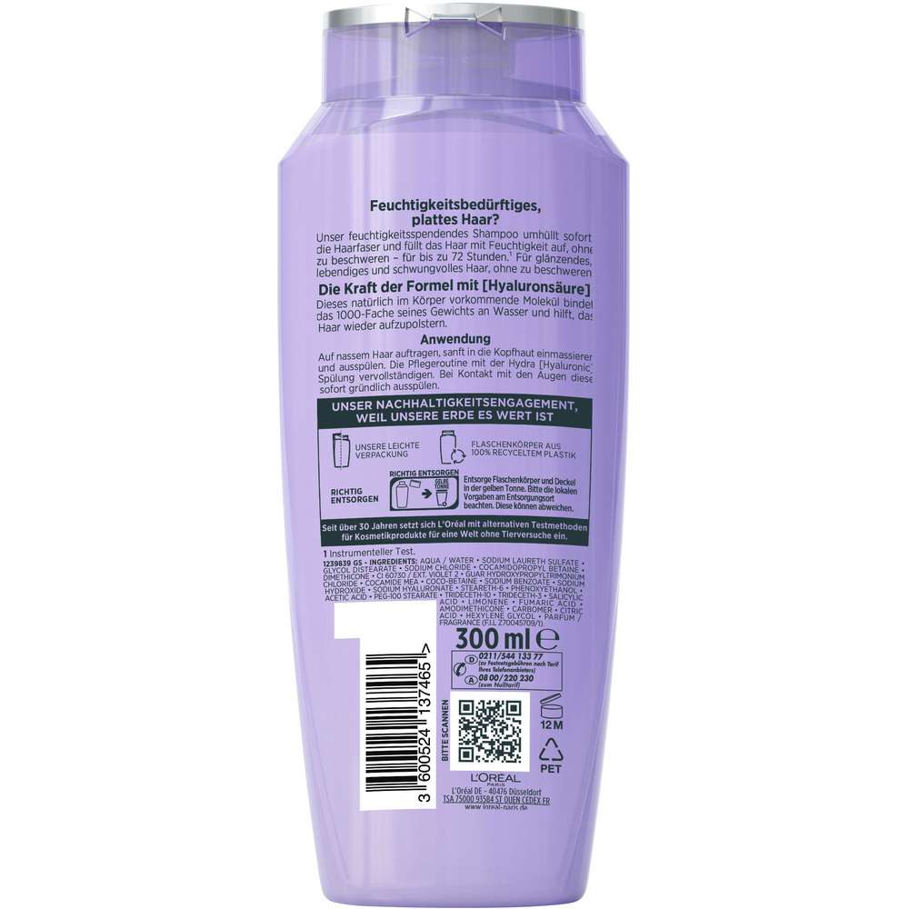 Produktabbildung L'Oreal Paris Elvital Shampoo, Hydra Hyaluronic