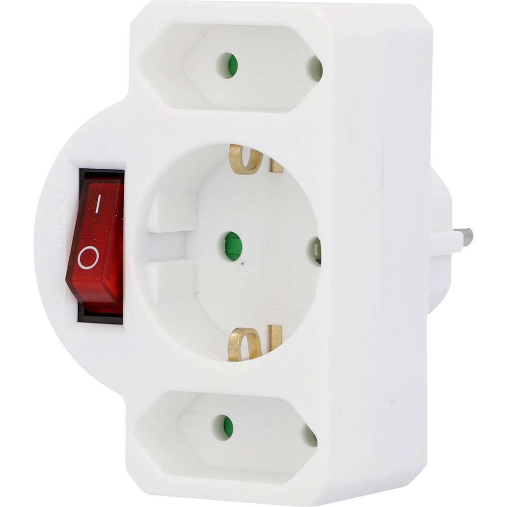 Produktabbildung EVB Zwischenstecker Schuko Euro Unitec